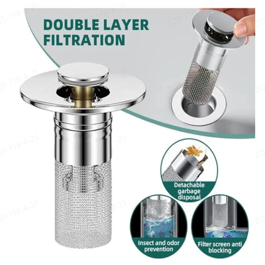 🚿✨ 💥LAST DAY SALE 49% OFF Sets!!🔥Stainless Steel Floor Drain Filter – Stop Hair Clogs Before They Start