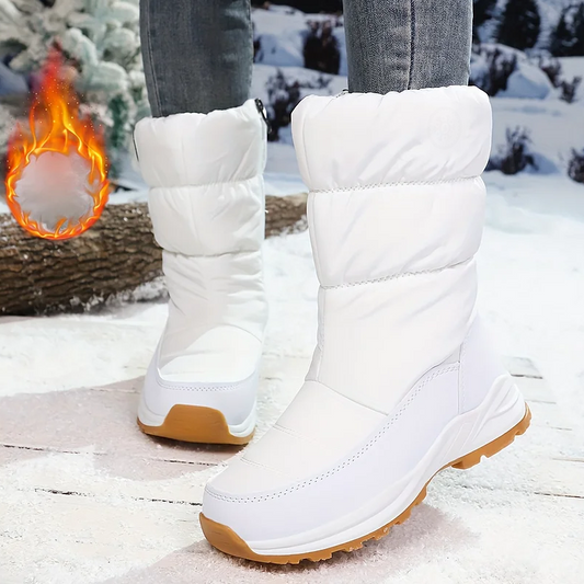 Bottes de neige ultra-chaudes doublées de fausse fourrure pour femmes