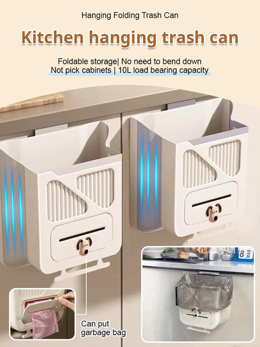 🗑️ LIMITED‑TIME 50% OFF! 🧺 Foldable Hanging Kitchen Waste Trash Can ♻️