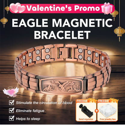 Bracelet magnétique pour homme à motif aigle