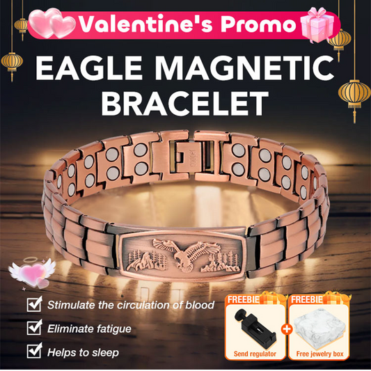 Bracelet magnétique pour homme à motif aigle