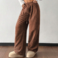 ✨💖 Style Rétro-Chic | Pantalon en Corde Velours Taille Haute | Coupe Détendue & Matière Texturée 🕶️【-60%】