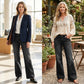 🎉👖60% de réduction ! Jean évasé rétro pour femme – Coupe flatteuse, poches généreuses et denim stretch ultra-confortable