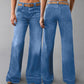 🎉👖60% de réduction ! Jean évasé rétro pour femme – Coupe flatteuse, poches généreuses et denim stretch ultra-confortable