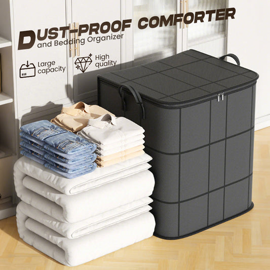 🥳HOT SALE🥳💞50K+ SOLD! Bedding Organizer –  Dust-proof, large capacity & sturdy handles. Tidy storage – grab yours! ✅
