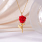 ⏳ Offre Spéciale Limité dans le Temps ⏰ Pendentif Rose Rouge Élégant – Design Délicat, Hypoallergénique & Parfait pour l'Élégance Quotidienne ou en Cadeau ✨
