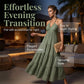 👗56 % de réduction + livraison gratuite à partir de 2 articles ! 🚚💨Robe longue à volants, dos nu et col licou pour femme