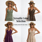 👗56 % de réduction + livraison gratuite à partir de 2 articles ! 🚚💨Robe longue à volants, dos nu et col licou pour femme