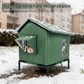 ⏳Limited-time 50% off⏰All-Weather Elevated Outdoor Cat House – Waterproof Oxford Cloth, Thermal Aluminum Lining & Foldable Design🐈🏠🌧️