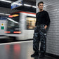 Pantalon décontracté camouflage pour homme avec cordon de serrage