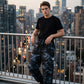 Pantalon décontracté camouflage pour homme avec cordon de serrage