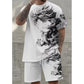 🌿Ensemble T-Shirt & Short Homme ✅ Imprimé Graphique & Coupe Confort | Léger et Tendance 👕🔥