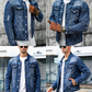 🧥 50% DE RÉDUCTION MAINTENANT ! 👖 Veste en jean délavé vintage pour homme décontractée – Design intemporel, tissu durable et poches fonctionnelles ✨