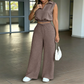 Women's Two-Piece Lounge Set with Drawstring Pants