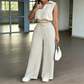 Women's Two-Piece Lounge Set with Drawstring Pants