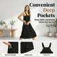 Women's Loose Midi Overall Dress with Pockets