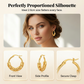 Boucles d'oreilles créoles texturées pour femme