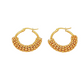 Boucles d'oreilles créoles texturées pour femme