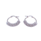 Boucles d'oreilles créoles texturées pour femme