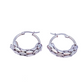 Boucles d'oreilles créoles texturées pour femme