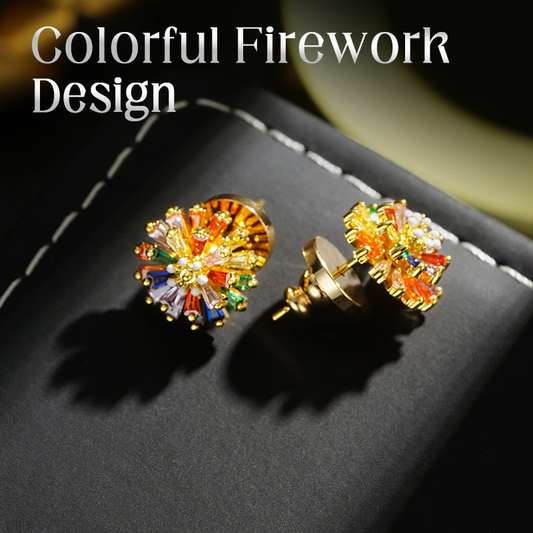🎆💎 PROMO LIMITÉE 50% ! Ensemble Bijoux Feu d'Artifice – Boucles d'Oreilles & Collier, Zirconium Cubique, Plaqué 18K, Cuivre Durable, Parfait pour Soirées & Cadeaux ✨
