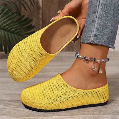 Mules en Tricot Respirant À Enfiler pour Femme