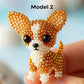 Kit de montage d'un chien en 3D avec des perles colorées