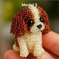 Kit de montage d'un chien en 3D avec des perles colorées