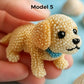Kit de montage d'un chien en 3D avec des perles colorées