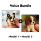 Kit de montage d'un chien en 3D avec des perles colorées