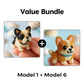 Kit de montage d'un chien en 3D avec des perles colorées