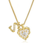 💎 PROMOTION LIMITÉE -50% ! 💥 Collier Chaîne Micro Pavé Lettres en Forme de Cœur – Pendentif Initial, Acier Titane, Ajustable ✨