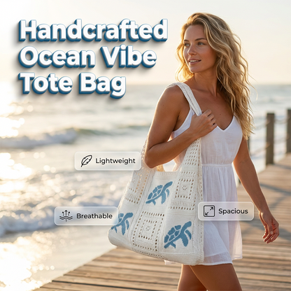 👜 50% DE RÉDUCTION 🎁 Sac fourre-tout crochet motif tortue – Fait main, léger & spacieux – Parfait pour la plage, les courses ou les escapades – style bohème unique 🐢🌿✨