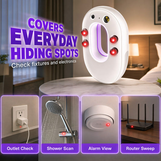 ⏳Limited-time 50% off💥Smart Infrared Camera Detector – Finds hidden pinhole lenses instantly. LED flashlight & door alarm – travel with privacy & peace of mind! 🏨✨