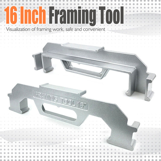 ⏳Limited-time 50% off💥 Framing stud layout? Nail it every time — no more measuring twice and still getting it wrong. This aluminum alloy tool locks in 16-inch centers, keeps everything square, and speeds up the whole job. 🔧