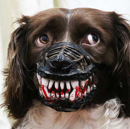 🎃 Halloween Dog Costume Muzzle – Funny Monster Mouth Pet Costume