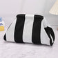 Knit Striped Dumpling Clutch Bag