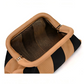 Knit Striped Dumpling Clutch Bag
