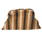 Knit Striped Dumpling Clutch Bag