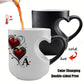 Color Changing Heart Handle Ceramic Mug for Valentine's Day