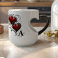 Color Changing Heart Handle Ceramic Mug for Valentine's Day