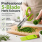 ⏳Limited-time 50% off💥Multi-Blade Herb Scissors – Stainless Steel Blades & Comfortable Grip for Easy Herb Prep ✂️🌿