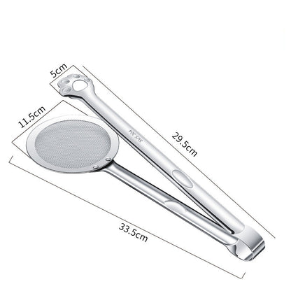 🐾 Cute Bear Paw 304 Stainless Steel Oil Filtering Tongs 🔥