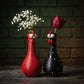 🐔 Long Neck Colorful Dot Chicken Vase 🏡