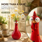 🐔 Long Neck Colorful Dot Chicken Vase 🏡