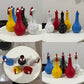 🐔 Long Neck Colorful Dot Chicken Vase 🏡