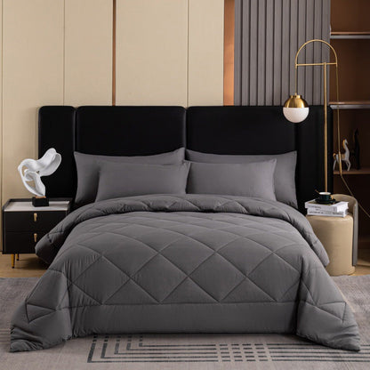 🛏️☁️Quilted Microfiber Duvet Set | Evenly Distributed Filling