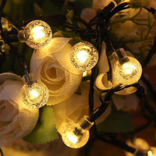 ☀️ Waterproof Bubble Solar String Lights for Patio