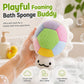Cute Cartoon Animal Kids Bath Sponge with Hanging Rope