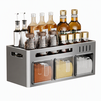 🎉⏳Limited-time 50% off💥💞Wall‑Mounted No‑Drill Spice Rack🍳
